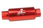 AN-12, 40 micron stainless steel element, red anodize finish